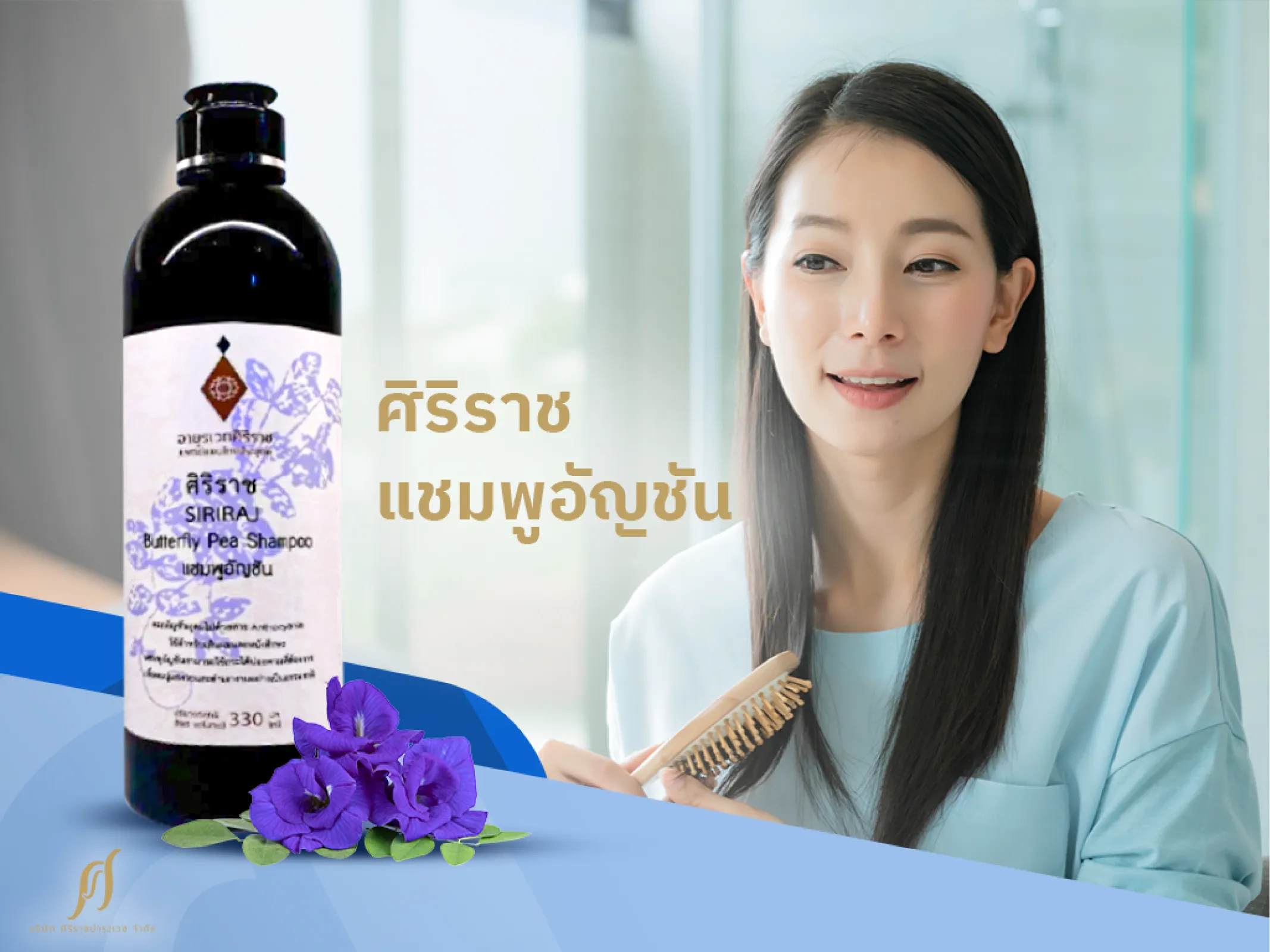 แชมพูลดผมร่วง ศิริราช แชมพูอัญชัน อายุรเวท สารสกัดธรรมชาติที่ใช้ได้ทุกวัน